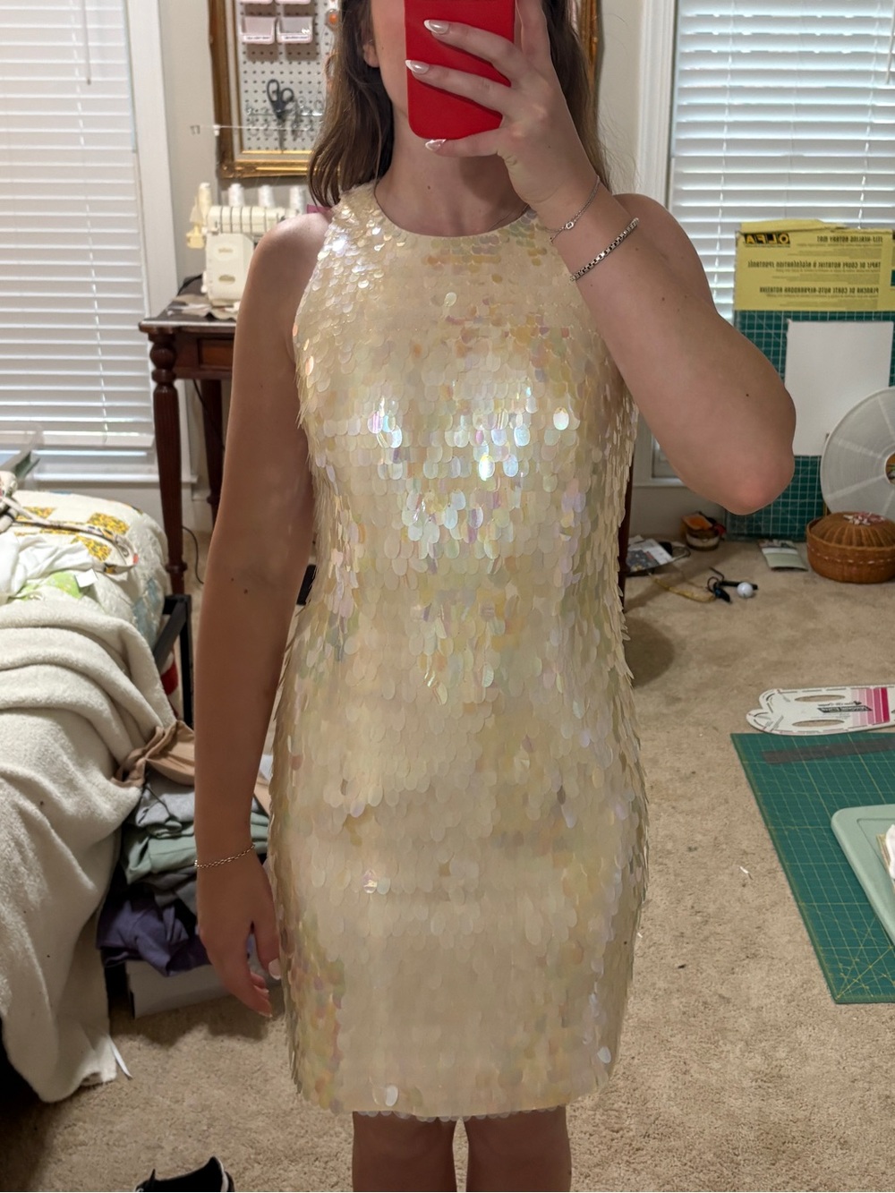 Carmen Marc Valvo Sequin Dress
